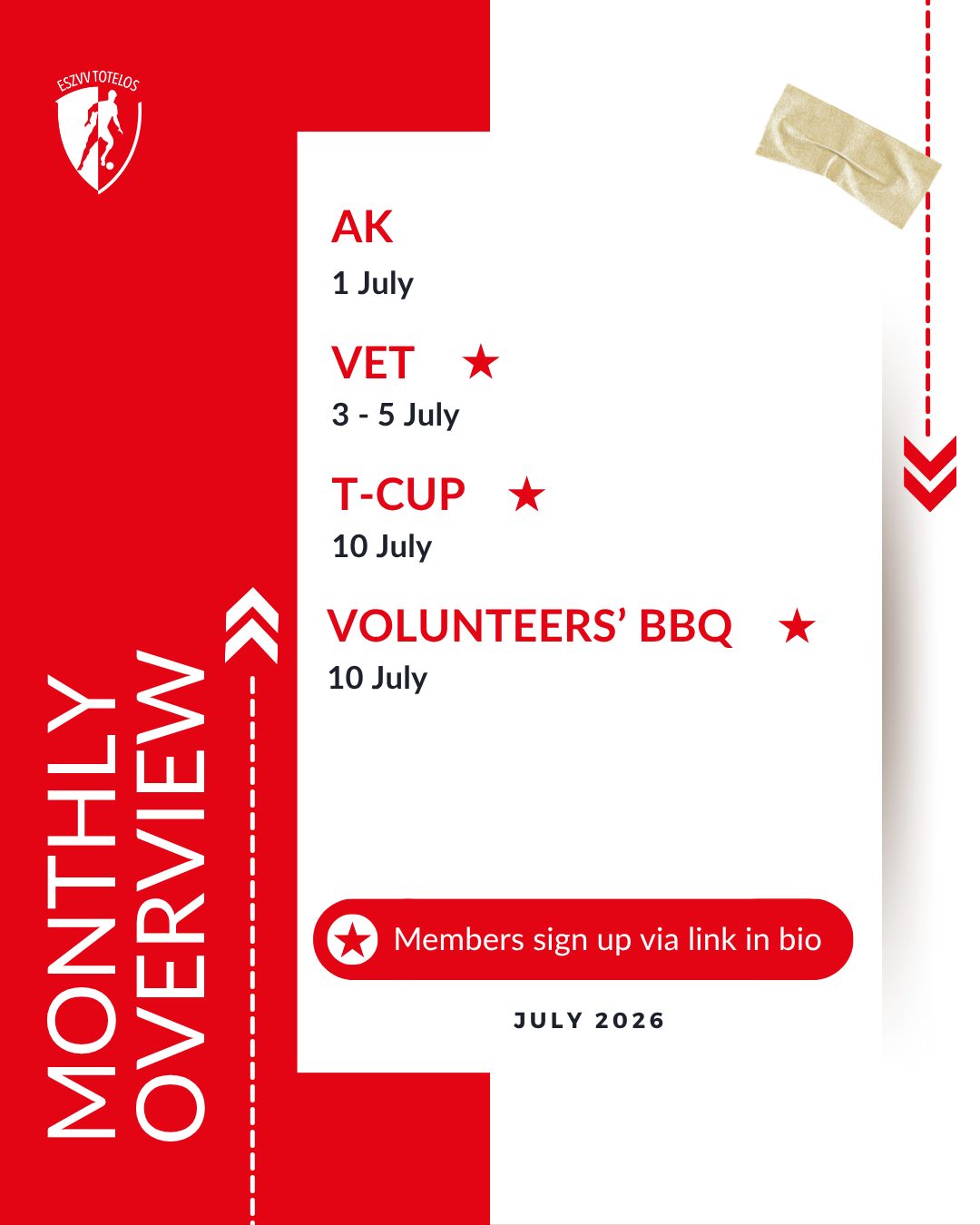❤️ De activiteitenplanning van juli 🤍